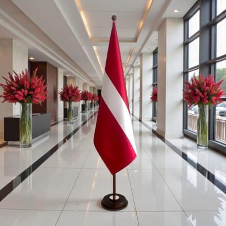 socle drapeau lettonie