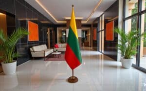 socle drapeau lituanie