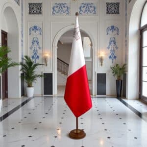 socle drapeau malte